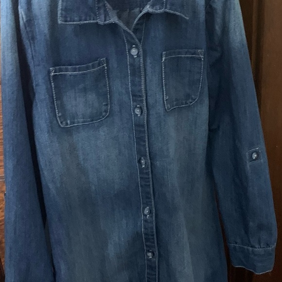 Old Navy little girls stone-washed Jean dress. Size 8. Pre-owned. - Picture 1 of 11